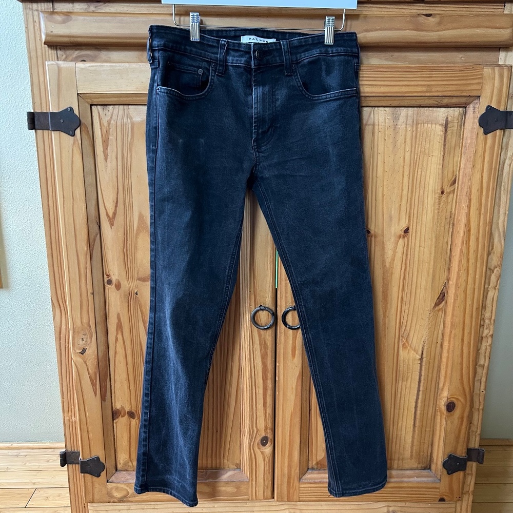 PacSun Men's Black‎ Denim Jeans 30x30 slim